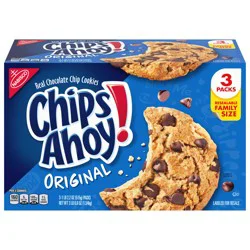 Chips Ahoy! Original Chocolate Chip Cookies Family Size 3 - 18.2 oz Packs