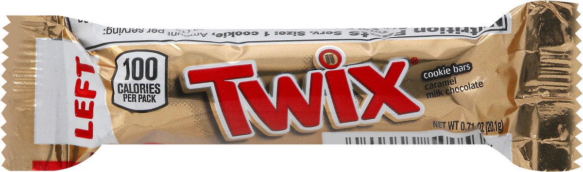 slide 7 of 8, TWIX 100 Calories Caramel Chocolate Cookie Candy Bar, 0.71 oz, 0.71 oz