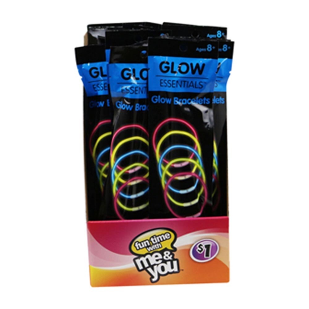 slide 1 of 1, Glow Essentials Glow Bracelets, Assorted Colors, 5 ct