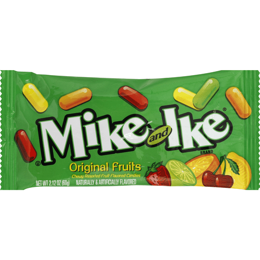 slide 1 of 1, MIKE AND IKE Candies, Chewy, Original Fruits, 2.12 oz