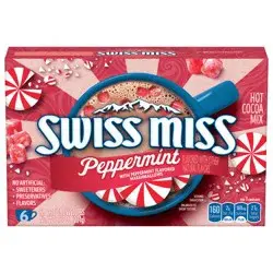 Swiss Miss Peppermint Flavored Hot Cocoa Mix, 6 Count Hot Cocoa Mix Packets