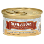 slide 1 of 2, Newman's Own Organics Chicken Brown Rice Wet Cat Food, 3 oz