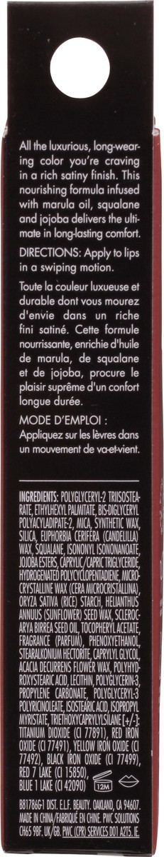 slide 7 of 9, e.l.f. Drive O Face Satin Lipstick 0.13 oz, 0.13 oz