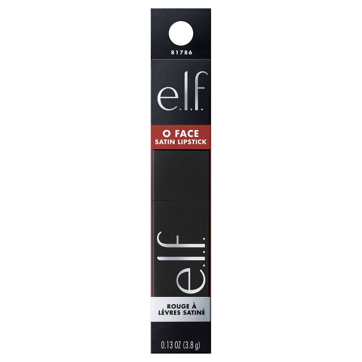slide 1 of 9, e.l.f. O Face Satin Lipstick, Drive, 0.13 oz