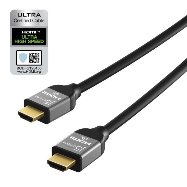 slide 2 of 5, j5create Ultra High-Speed Hdmi Cable, 6-6/10’, Black, Jdc53, 1 ct