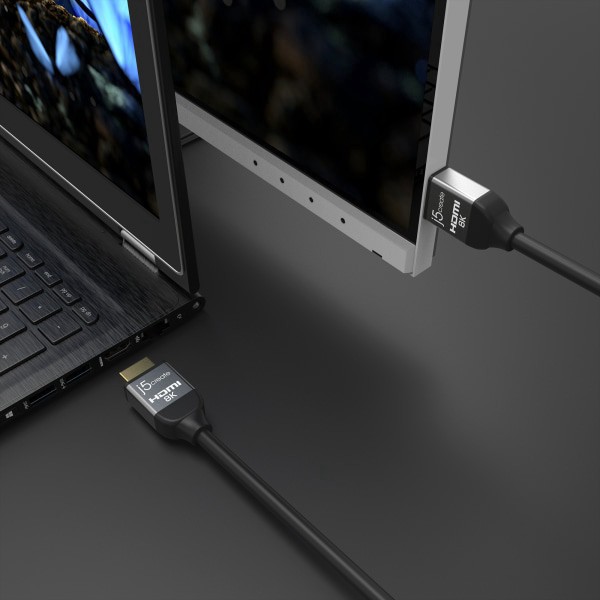 slide 3 of 5, j5create Ultra High-Speed Hdmi Cable, 6-6/10’, Black, Jdc53, 1 ct