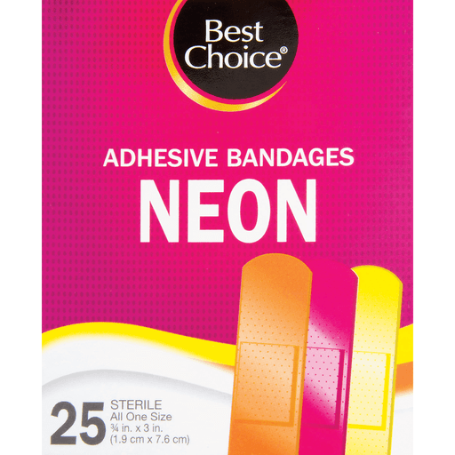 slide 1 of 1, Best Choice Neon Bandages, 25 ct