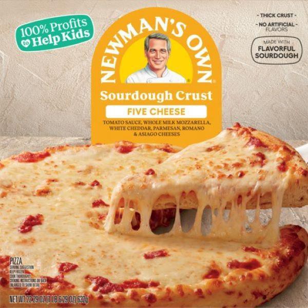 slide 1 of 1, Newmans Own Five Cheese Sourdough Crust, 22.3 oz