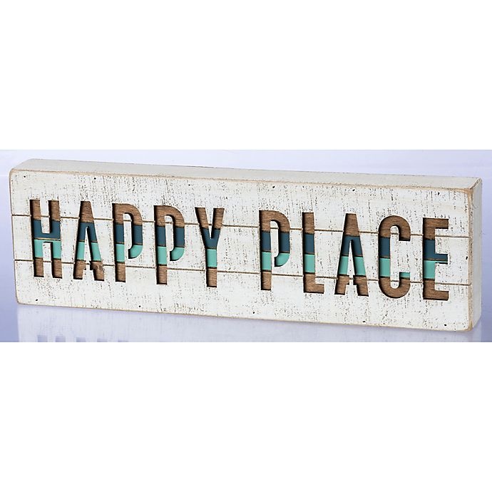 slide 1 of 1, Primitives by Kathy Happy Place Wood Wall Art, 15 in x 4 in