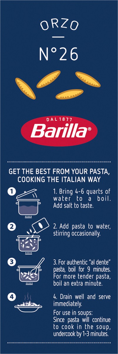 slide 7 of 9, Barilla Orzo Pasta, 1 lb