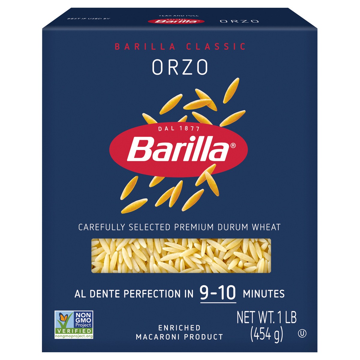 slide 1 of 9, Barilla Orzo Pasta, 1 lb