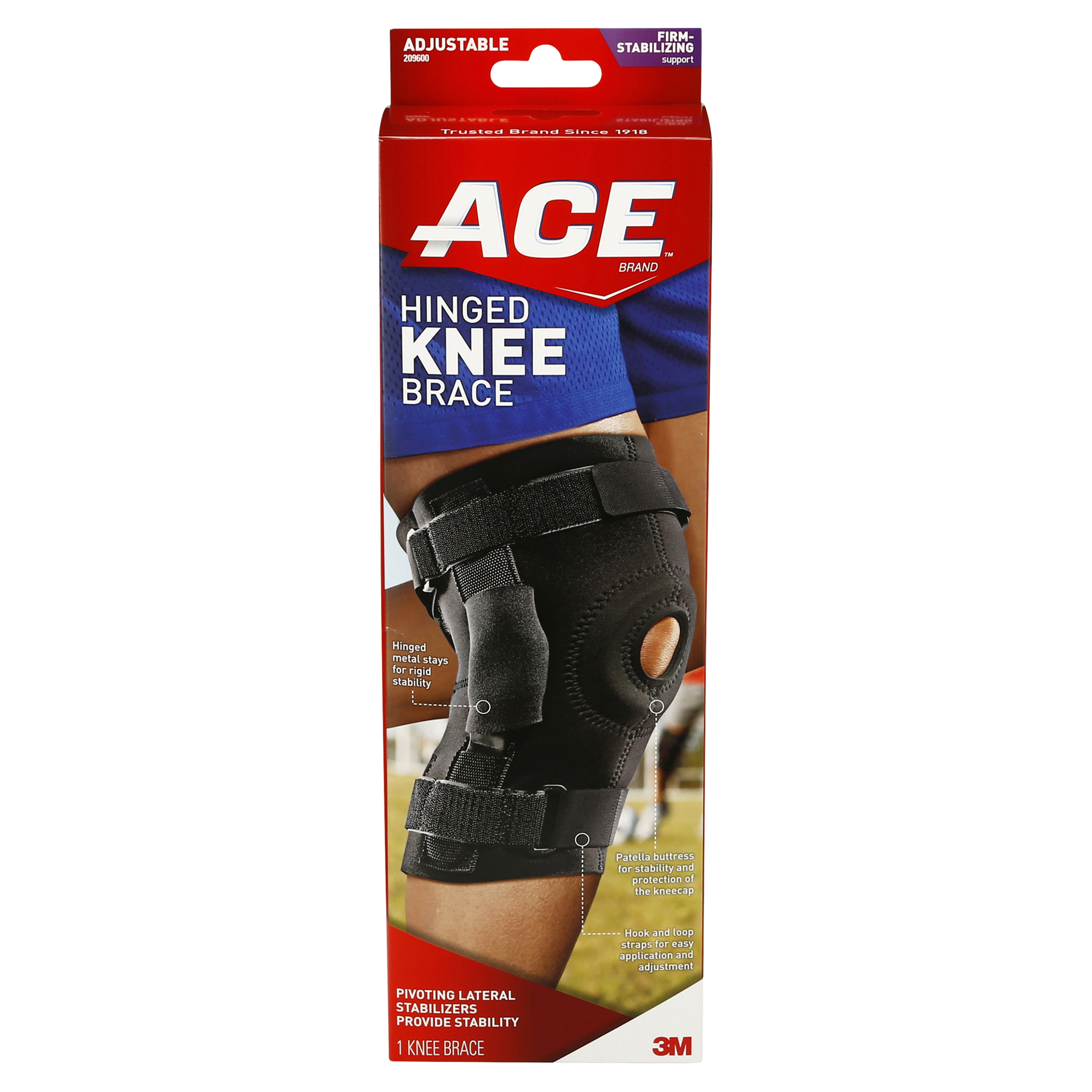 slide 1 of 1, Ace Knee Hinged Brace, One Size