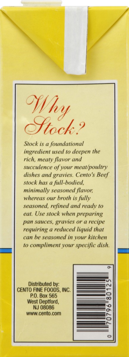 slide 4 of 4, Cento Beef Flavored Stock, 32 oz