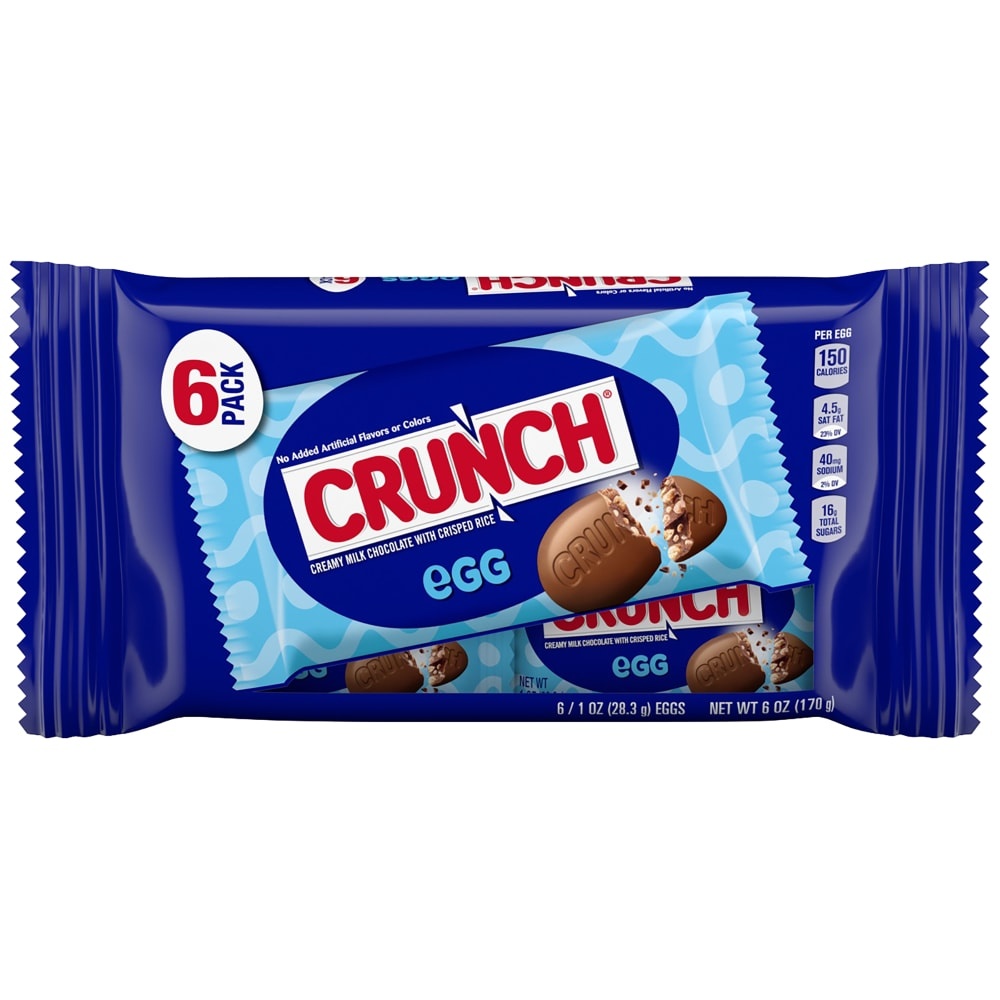slide 1 of 1, Crunch Egg Candy Bars, 6 ct; 1 oz
