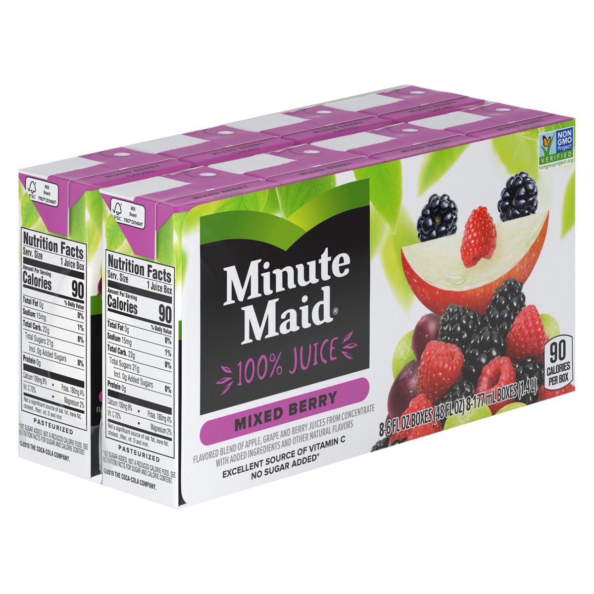 slide 5 of 9, Minute Maid Mixed Berry Juice 100 Cartons- 8 ct, 8 ct