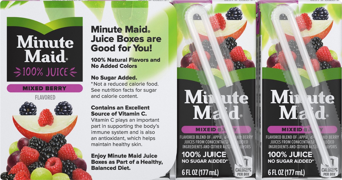 slide 7 of 9, Minute Maid Mixed Berry Juice 100 Cartons- 8 ct, 8 ct