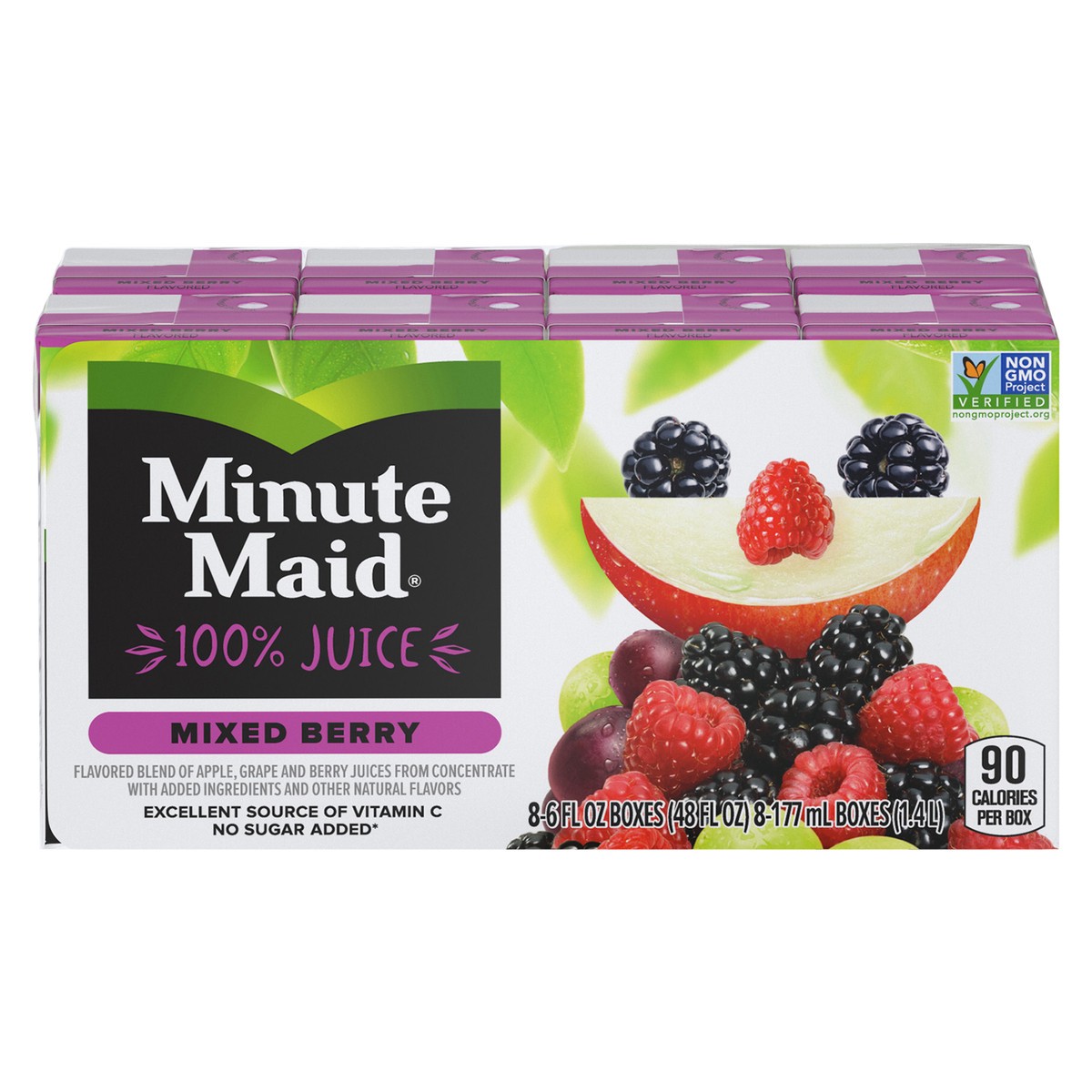 slide 1 of 9, Minute Maid Mixed Berry Juice 100 Cartons- 8 ct, 8 ct