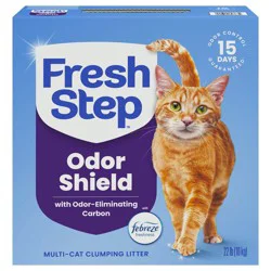 Fresh Step Odor Shield Multi Cat Clumping Litter with Febreze Freshness, 22 lb