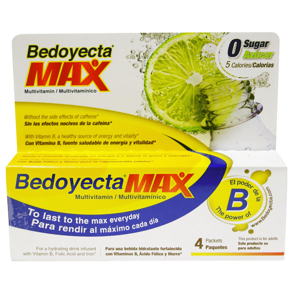 slide 1 of 1, Bedoyecta Max Lemon-Lime Flavor Multivitamin, 4 ct