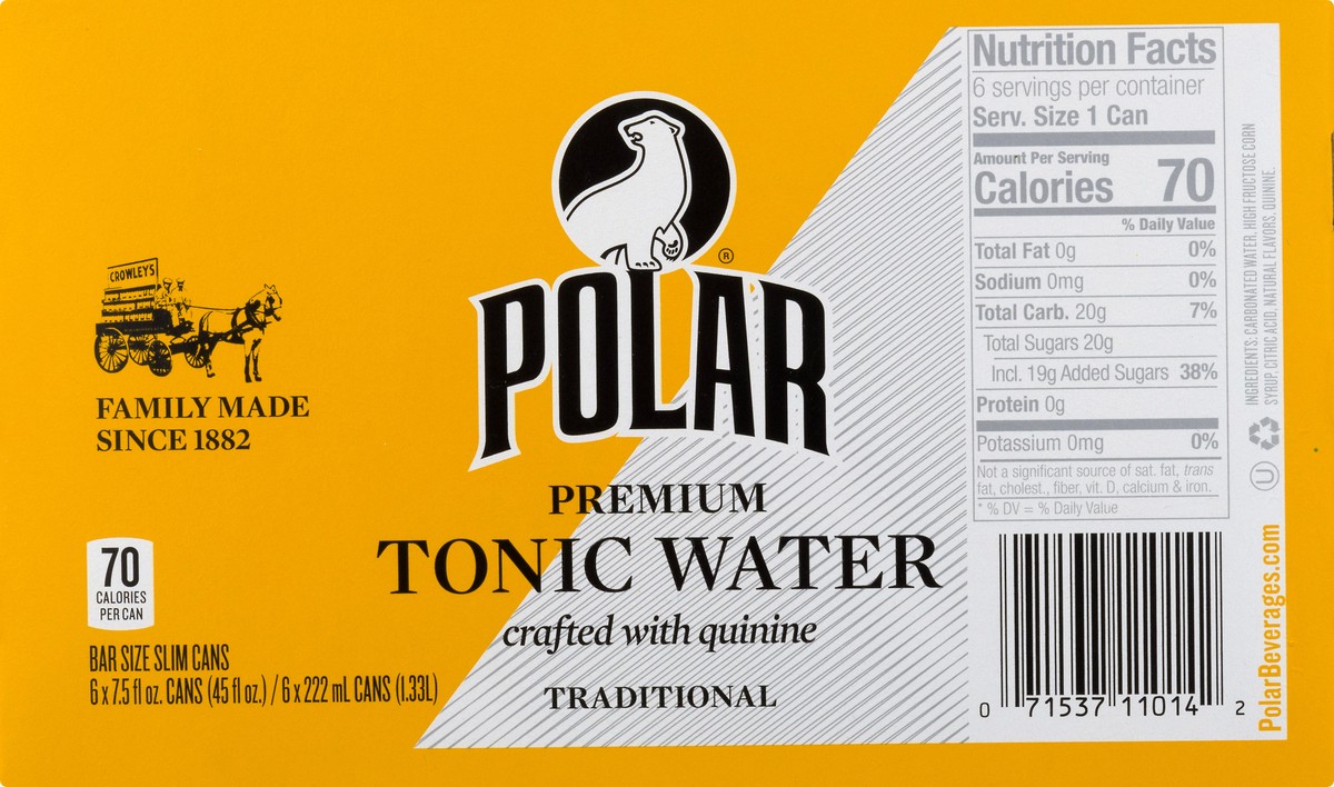 slide 7 of 9, Polar Premium Traditional Tonic Water - 6 ct, 6 ct