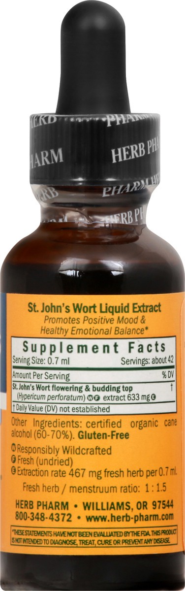 slide 8 of 9, Herb Pharm St. John''s Wort Nervous System Liquid Extract 1 oz, 1 oz