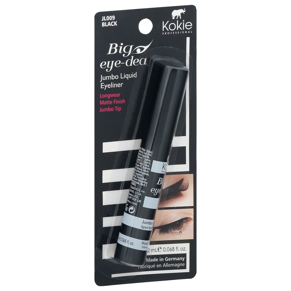 slide 5 of 13, Kokie Black JL009 Jumbo Liquid Big Eye-Dea Eyeliner 0.068 fl oz, 1 ct