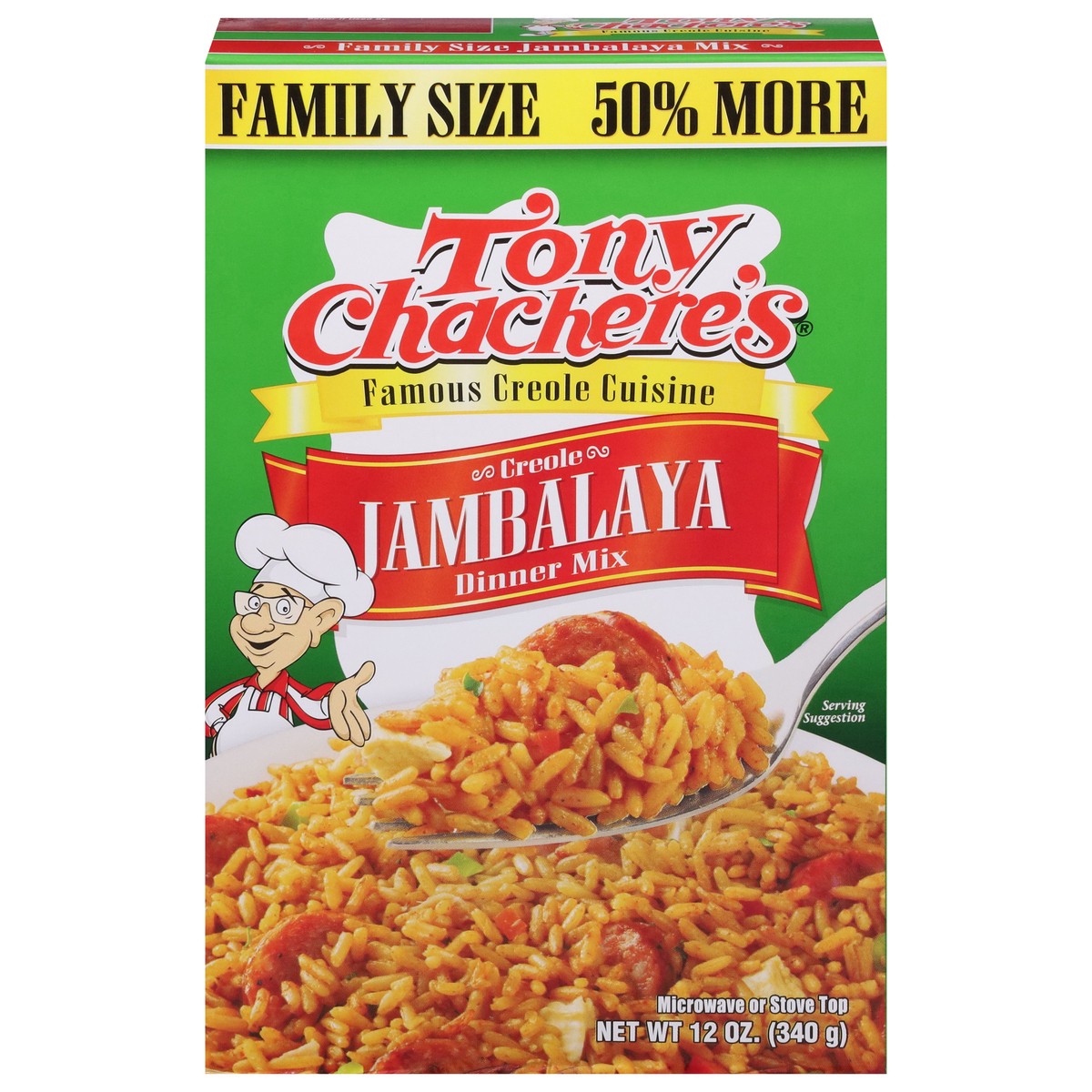 slide 8 of 14, Tony Chachere's Creole Jambalaya Dinner Mix 12 oz, 12 oz