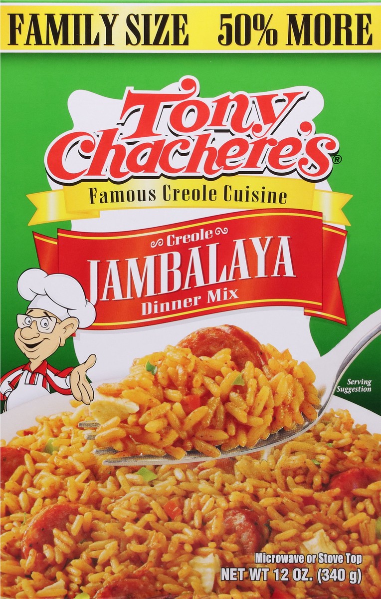 slide 13 of 14, Tony Chachere's Creole Jambalaya Dinner Mix 12 oz, 12 oz