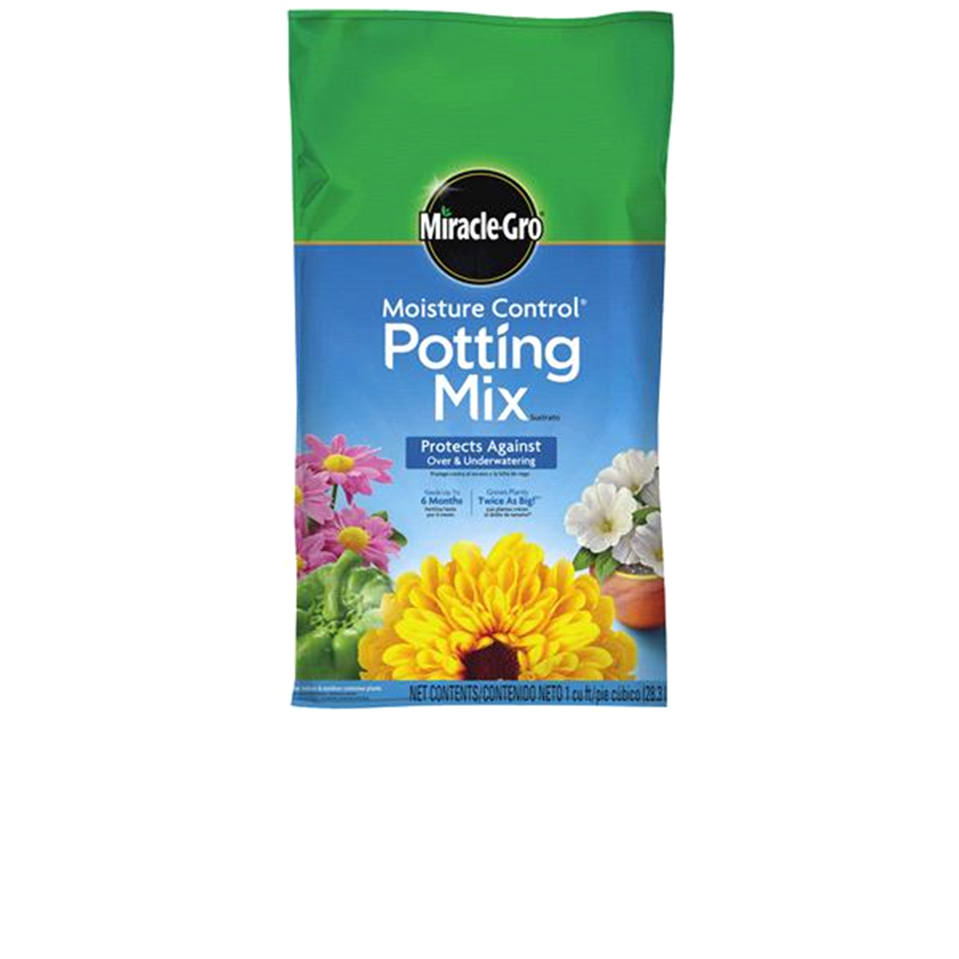 slide 1 of 1, Miracle-Gro Moisture Control Potting Mix, 1 cu ft