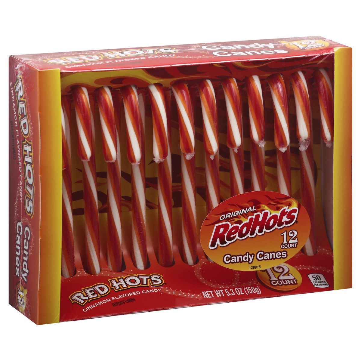 slide 8 of 10, Red Hots Candy Canes 12 ea, 12 ct