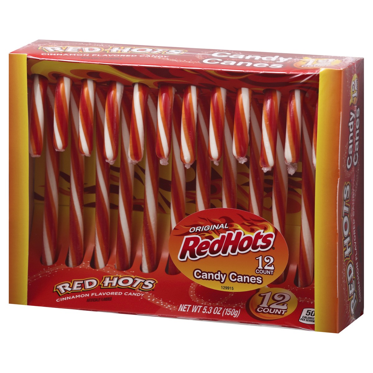 slide 6 of 10, Red Hots Candy Canes 12 ea, 12 ct