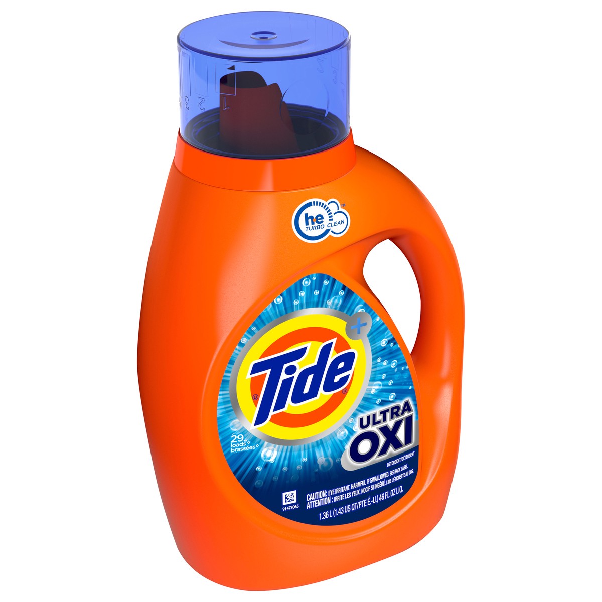 slide 2 of 4, Tide Ultra Oxi Liquid Laundry Detergent, 29 loads, 46 fl oz, HE Compatible, 46 fl oz