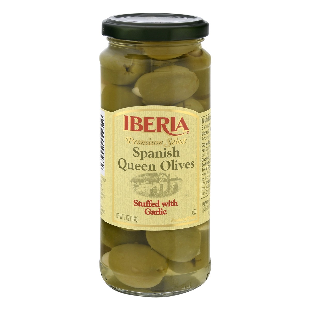 slide 1 of 12, Iberia Spanish Stuffed with Garlic Queen Olives 7 oz, 7 oz
