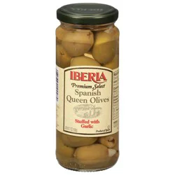 Iberia Premium Select Spanish Queen Olives Stuffed with Garlic 7 oz