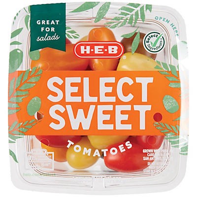 slide 1 of 1, H-E-B Select Sweet Tomatoes, 1 pint