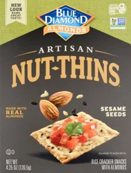 Blue Diamond Artisan Nut Thins Crackers, Sesame Seed, 4.25oz Box
