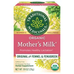 Traditional Medicinals Organic Mother's Milk Caffeine Free Herbal Lactation Tea