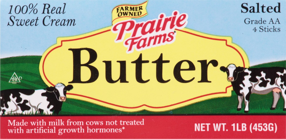 slide 7 of 13, Prairie Farms Salted Butter 4 ea, 16 oz