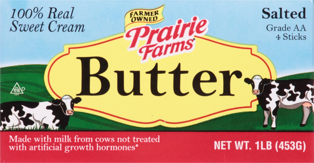 slide 10 of 13, Prairie Farms Salted Butter 4 ea, 16 oz