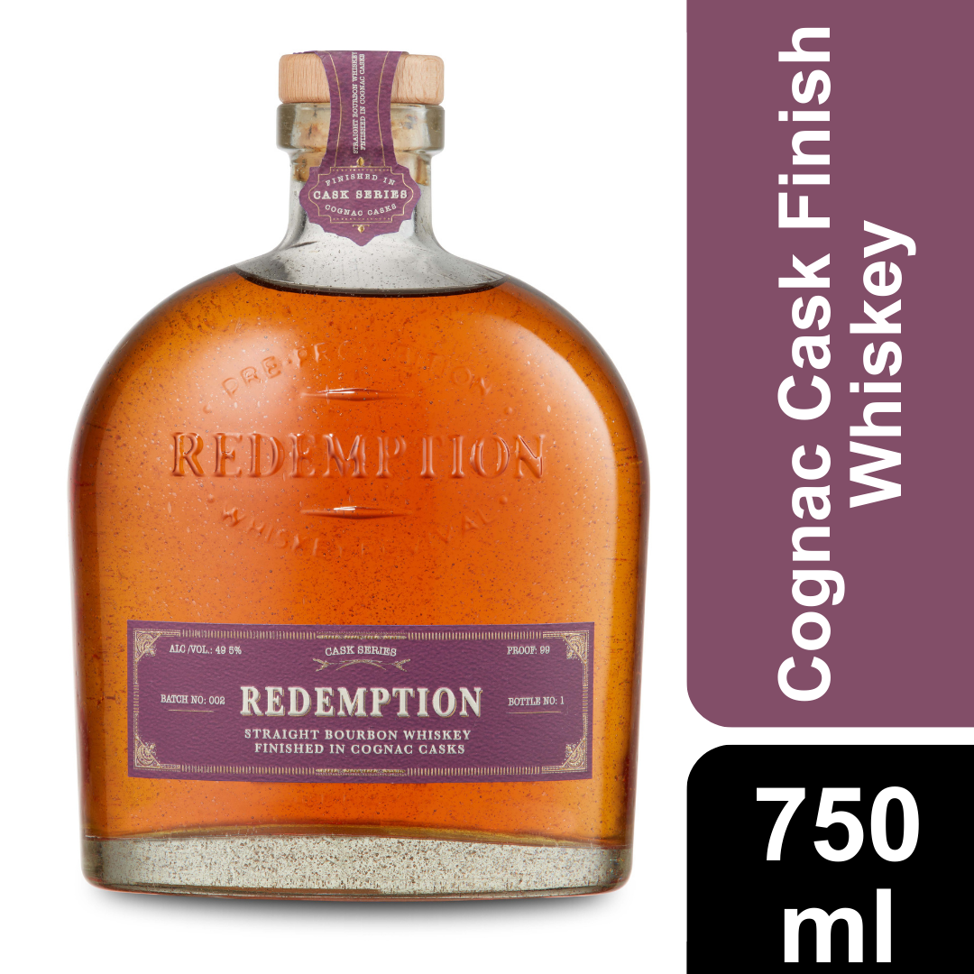 slide 3 of 6, Redemption Straight Bourbon Cognac Cask Finish, 750ml, 750 ml
