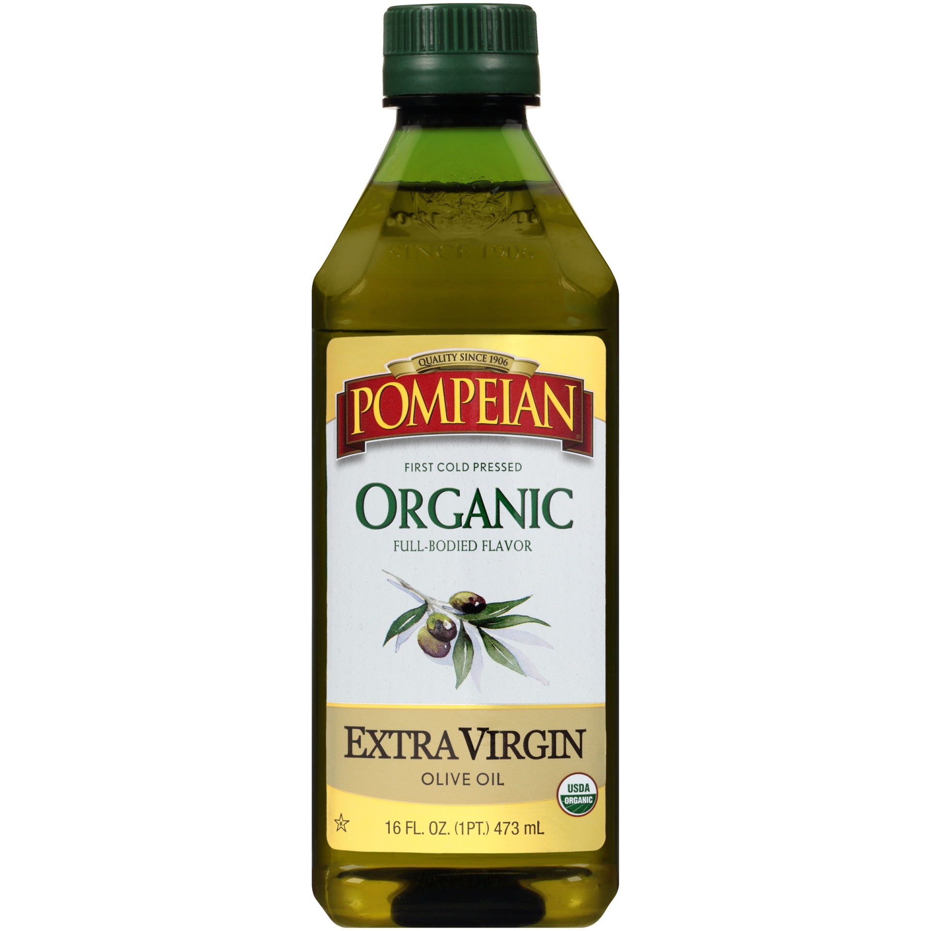 slide 1 of 2, Pompeian Organic Extra Virgin Olive Oil, 16 fl oz