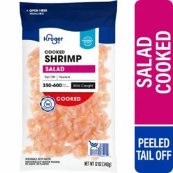 Kroger Wild Caught Cooked & Peeled Salad Shrimp