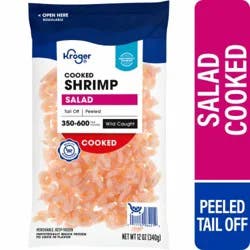 Kroger Wild Caught Cooked & Peeled Salad Shrimp