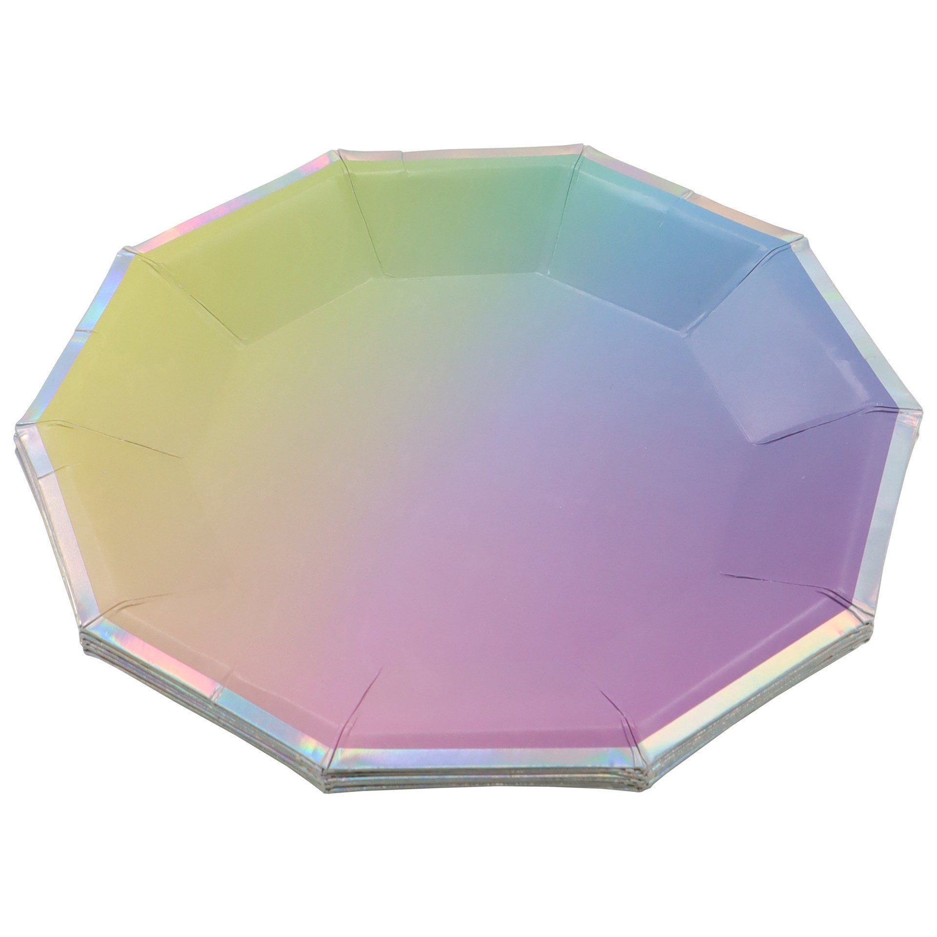 slide 2 of 2, 7" Ombre Decagon Snack Plates, 8ct. By Celebrate It, 8 ct