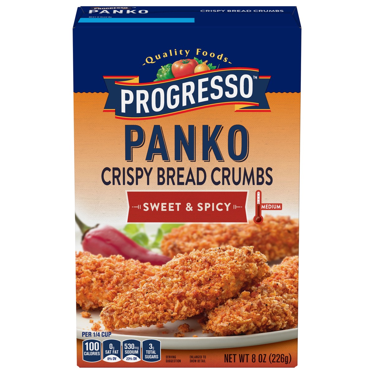 slide 1 of 14, Progresso Sweet & Spicy Panko Crispy Breadcrumbs, 8 oz