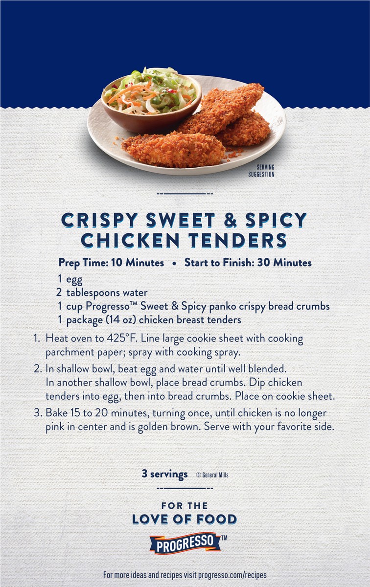 slide 9 of 14, Progresso Sweet & Spicy Panko Crispy Breadcrumbs, 8 oz