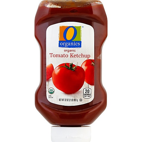 slide 1 of 1, O Organics Ketchup, 32 oz