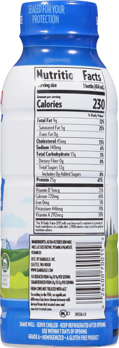 slide 9 of 9, Darigold 2% Reduced Fat Ultra-Filtered Milk 14 fl oz, 14 fl oz