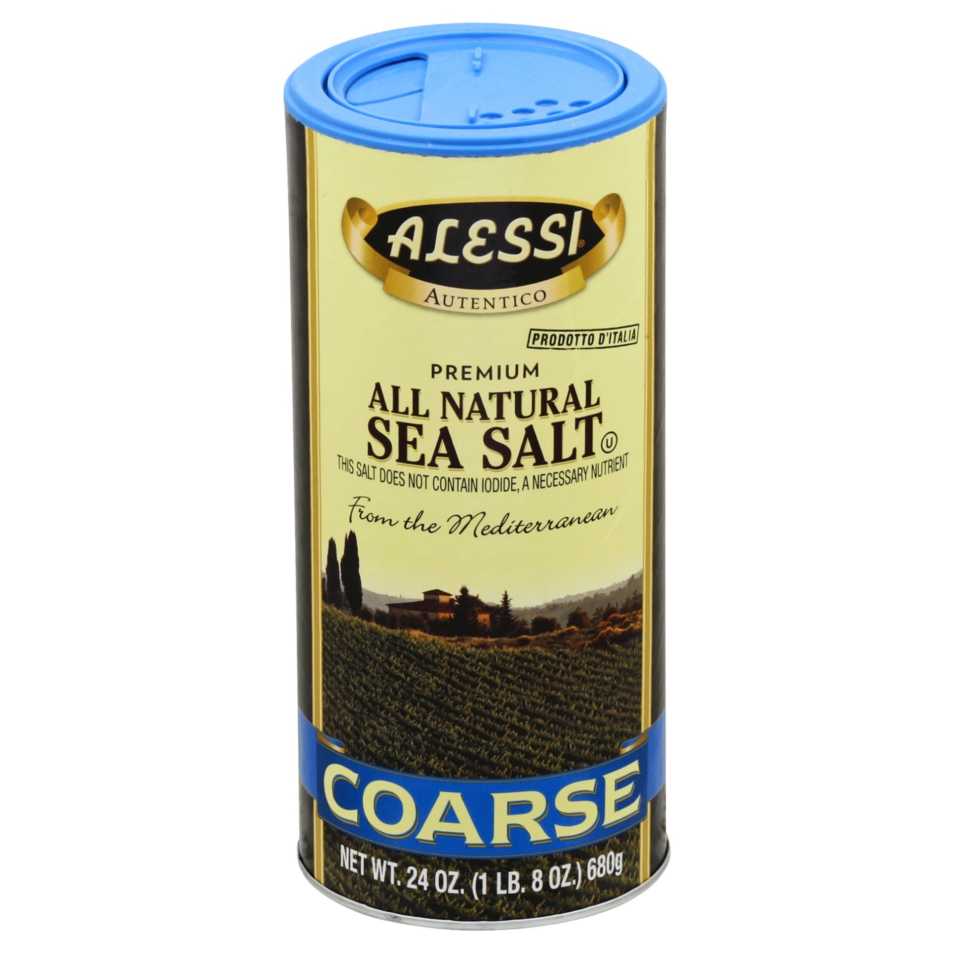 slide 1 of 2, Alessi All Natural Coarse Sea Salt, 24 oz