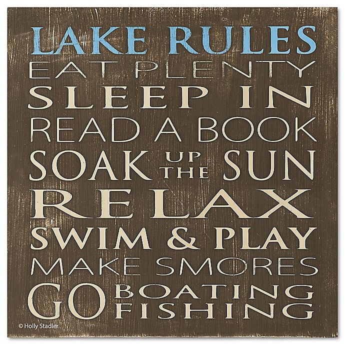 slide 1 of 1, Thirstystone Lake Rules Individual Coaster, 1 ct